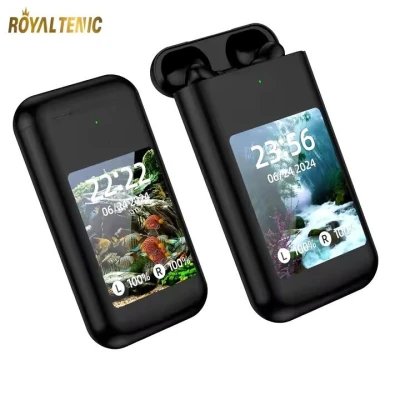 Batterie externe 8000 mAh avec écouteurs TWS – Bluetooth 5.3, écran…