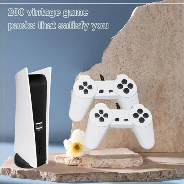 Consola GS5 Retro de Juegos + 200 Juegos Preinstalados, Compatible con TV y Soporte para Dos Jugadores