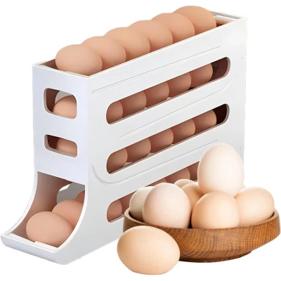 Dispensador de Huevos Vertical Multicapa Blanco - M2TEC
