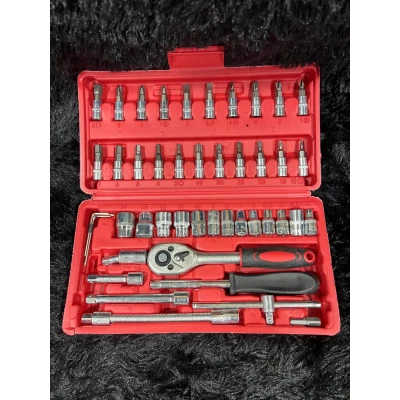 Coffret de douilles 46 pièces avec clé, en gros | M2TEC Grossiste