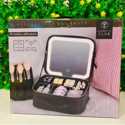 Trousse de maquillage portable en gros avec miroir et lumière LED | M2...