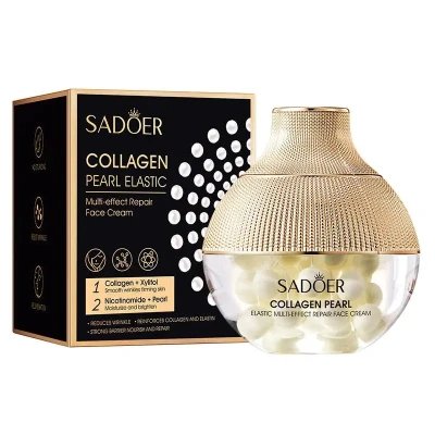 Crème visage réparatrice au collagène et perle SADOER 70 g en gros | M2TEC Grossiste