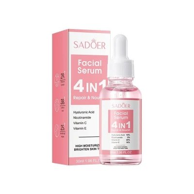 Sérum facial 4 em 1: repara e nutre, 30ml. Sadoer no atacado | Atacadista M2TEC