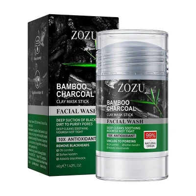 Bâtonnet de masque facial à l'argile et au charbon de bambou (40 g)...