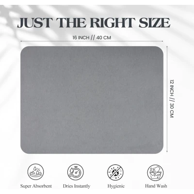 Tapete de diatomite antiderrapante e absorvente