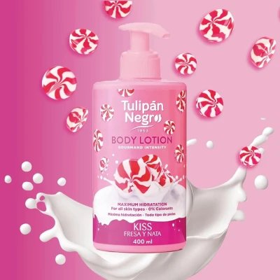 Lait corporel fraise et crème 400 ml en gros | M2TEC Grossiste