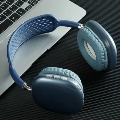 Auriculares Bluetooth Azul Sin FundaHeadset Earphones