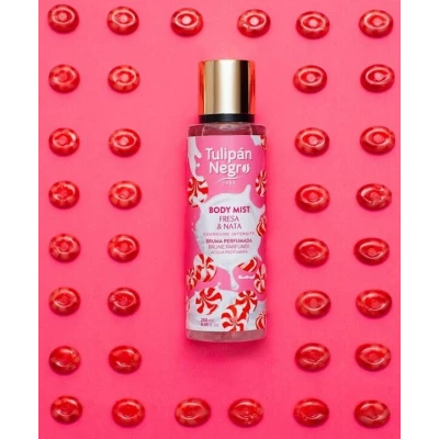 Body Mist Fresa y Nata Tulipán Negro 250ml paraPerfume de Mujer
