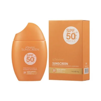 Crema Protectora Solar SPF50 PA+++ 50g KORMESIC  Protección Avanzada, Hidratación y Cuidado Diario