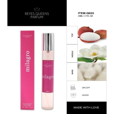 EAU DE TOILETTE MILAGRO POUR FEMME Parfum 33ML en gros | M2TE...