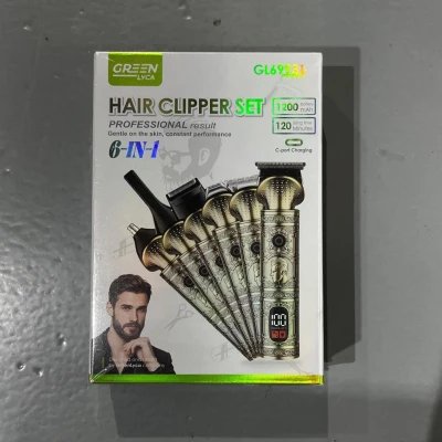 Máquina Cortapelo 6 en 1 con Batería 1200mAh y Motor 6000RPM paraCo...