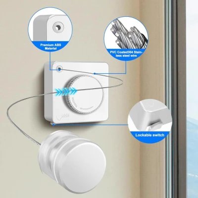 Tendedero Telescópico con Capacidad de Carga Máxima de 20kg paraLim...