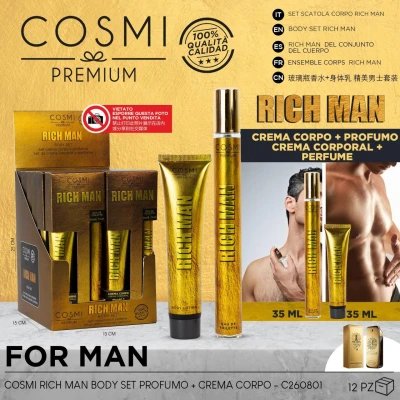 Conjunto RICH MAN 35+35 ml COSMI no atacado | Atacadista M2TEC