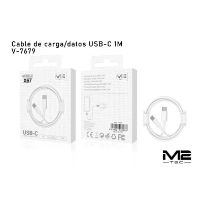 Cable USB-C a USB-C 60W 1M M2TEC V-7679 | Mayorista