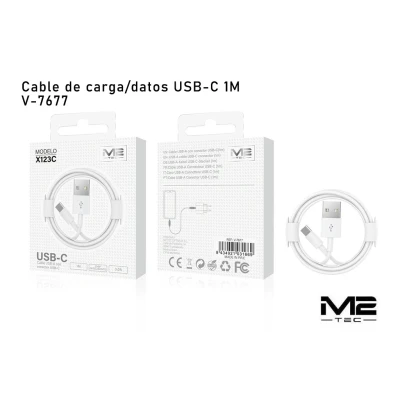 Cable USB-C a USB-A 3.0A 1M M2TEC V-7677 | Mayorista