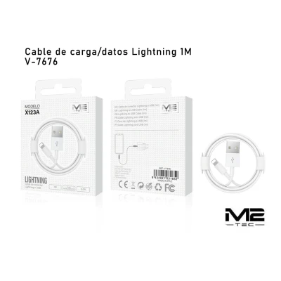 Cabo Lightning USB M2TEC V-7676 | 3.0A 1M