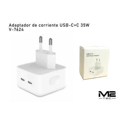 Cargador USB C+C De 35W paraCargadores Tipo-C