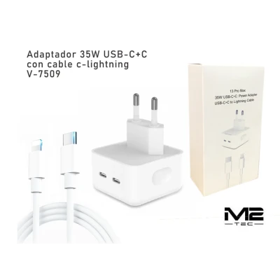 Cargador USB - c+C 35W + Cable USB - c a lightning %category-name%