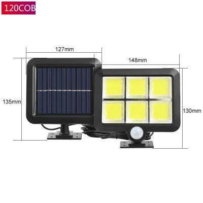 Luminária de parede solar LED em alumínio - Iluminação externa durável...