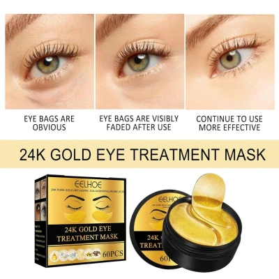 EELHOE Parches de Oro 24K para Ojos 60 Pcs %category-name%