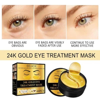 EELHOE Patches de Ouro 24K para olhos 60 Pcs no atacado | Atacadista M2TEC
