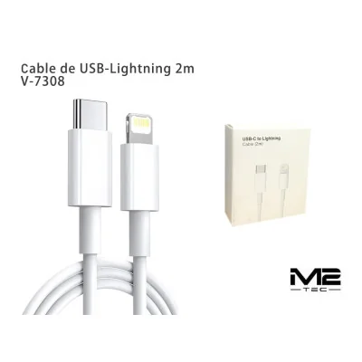 Cable USB-C a Lightning 2m M2-TEC V-7308 | Mayorista