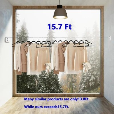 Étendoir à linge télescopique avec une capacité de charge maximale de 20 kg par...