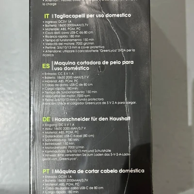 Máquina Cortapelo Profesional con Batería 2000mAh y Motor 7000RPMHa...
