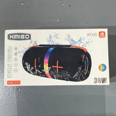 Altavoz Bluetooth 5.2, 30W estereo, batería 4000 mAh, IPX6, LED, KIMISO KMS - 273 %category-name%