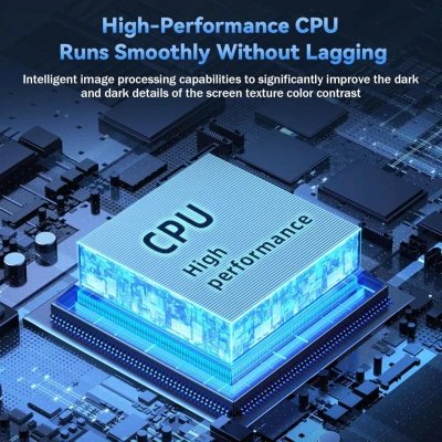 Projetor inteligente sem fio com Wi-Fi + Bluetooth e cabeça ajustável...