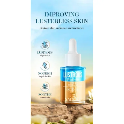 Sérum Facial Vitamina C + Escualano 30ml SADOER  Luminosidad, Hidratación Profunda y Antioxidantes en un Solo Paso