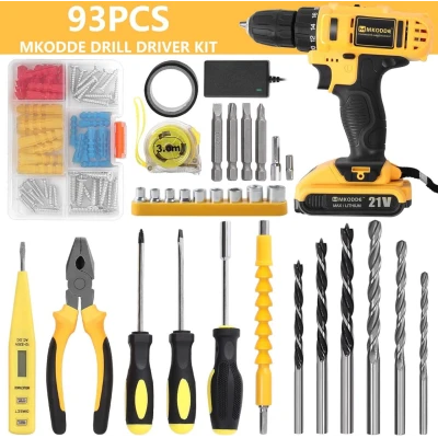 Perceuse sans fil 21V MMKODDE - Kit 93 Pièces B2B