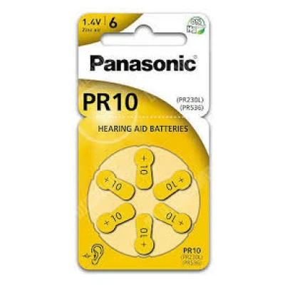 Pila Panasonic PR10 Zinc Aire 1.4V para Audífonos (Pack 6)
