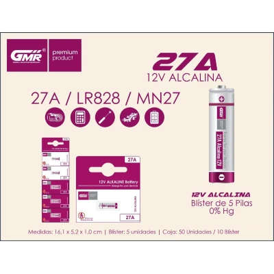 PILA DE BOTON GMR 27A paraPilas de Botón