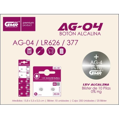 Piles bouton GGMR AG-04 en gros | Grossiste M2TEC