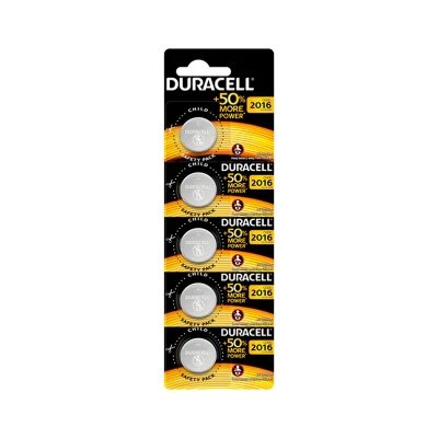 Pila Duracell 2016 Litio 3V | Pack 5 Unidades Seguridad Infantil