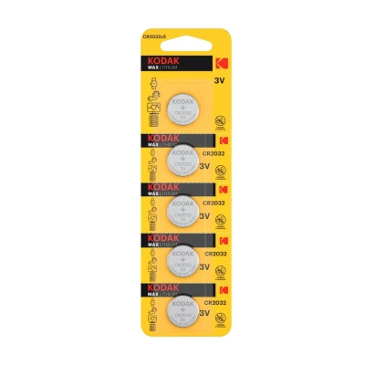Pack 5 Pilas Kodak CR2032 Litio 3V para Mayoristas