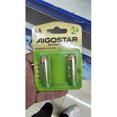 Piles rechargeables HR6 AA 1600 mAh 1,2 V (2 unités) | Grossiste M2TEC