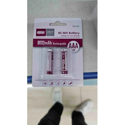Pila Recargable GMR AAA 800mAh Ni-MH (Pack 2 unidades)
