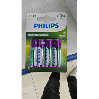 Pila Philips AA HR6 2100mAh Recargable Pack x4