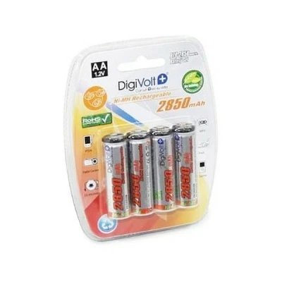 Pack 4 Pilas Recargables AA DigiVolt 2850mAh Ni-MH 1.2V