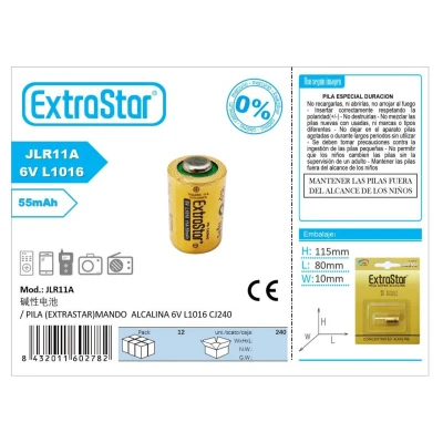 Pile alcaline EXTRASTAR 6V pour télécommande L1016 CJ240 - Vente en gros | M2TEC ...
