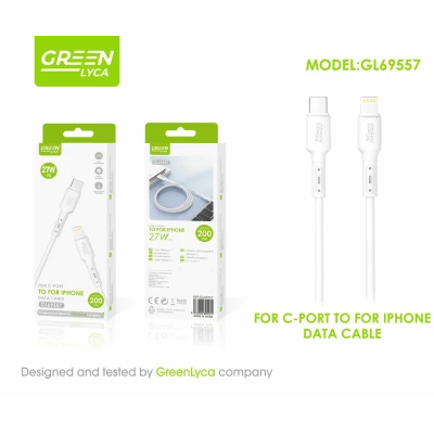 Cable USB-C a Lightning GreenLyca 2M 27W PD GL69557