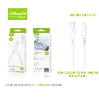 USB-C cable to Lightning GreenLyca 2M 27W PD GL69557