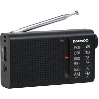 Daewoo DW1119 AM/FM Portable Radio with Jack Headphones