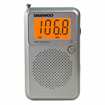 Radio Digital Portátil Daewoo DW1115 AM/FM Color Plata