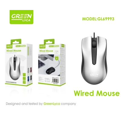 Ratón Wired USB GreenLyca GL69993 - 1000 DPI Óptico