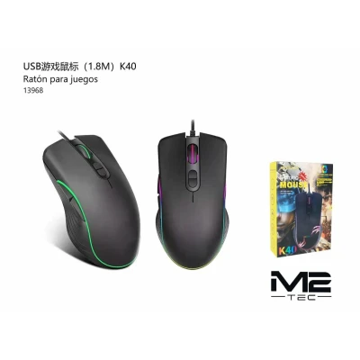 Ratón Gaming USB-A K9 3200 DPI | Cable 1.8m | M2TEC