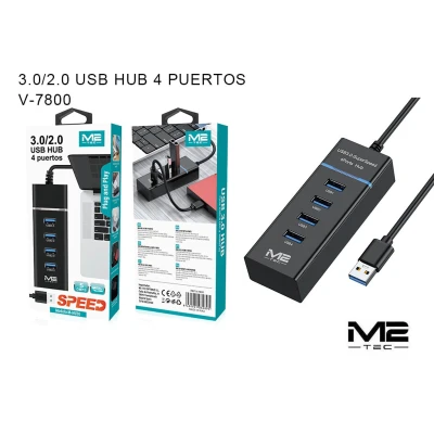 Hub USB-A, 4 puertos paraAdaptadores & OTG