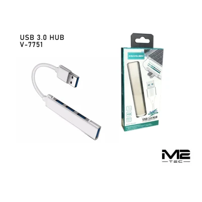 Hub USB 3.0 V-7751 de 4 Puertos en Aluminio | M2TEC